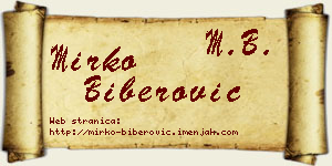 Mirko Biberović vizit kartica